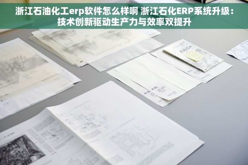 浙江石油化工erp软件怎么样啊 浙江石化ERP系统升级：技术创新驱动生产力与效率双提升