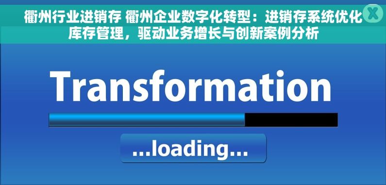 衢州行业进销存 衢州企业数字化转型：进销存系统优化库存管理，驱动业务增长与创新案例分析