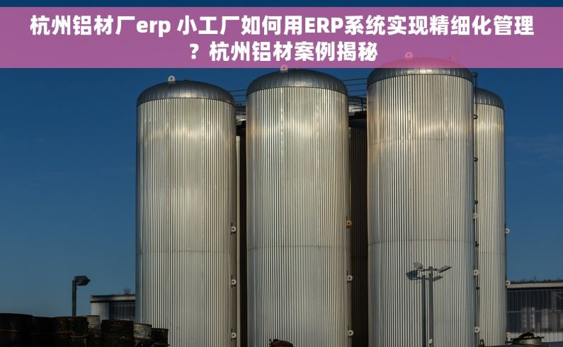 杭州铝材厂erp 小工厂如何用ERP系统实现精细化管理？杭州铝材案例揭秘