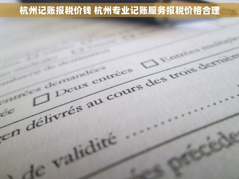 杭州记账报税价钱 杭州专业记账服务报税价格合理