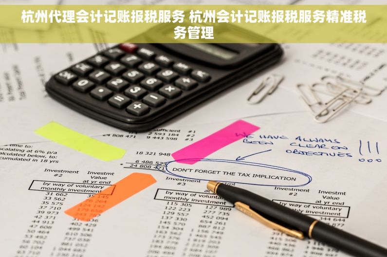 杭州代理会计记账报税服务 杭州会计记账报税服务精准税务管理