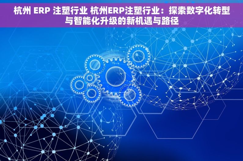杭州 ERP 注塑行业 杭州ERP注塑行业：探索数字化转型与智能化升级的新机遇与路径