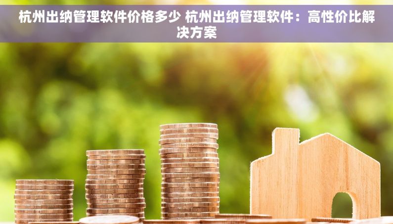 杭州出纳管理软件价格多少 杭州出纳管理软件：高性价比解决方案