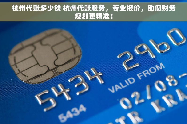 杭州代账多少钱 杭州代账服务，专业报价，助您财务规划更精准！