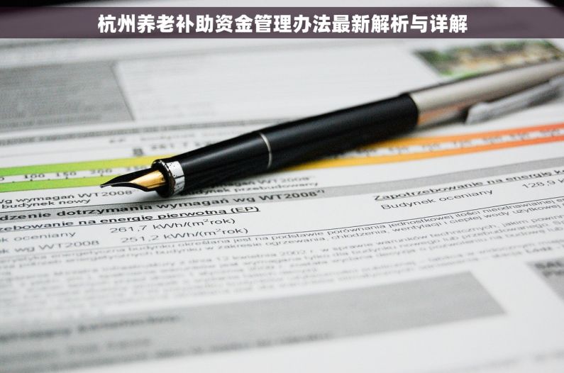 杭州养老补助资金管理办法最新解析与详解