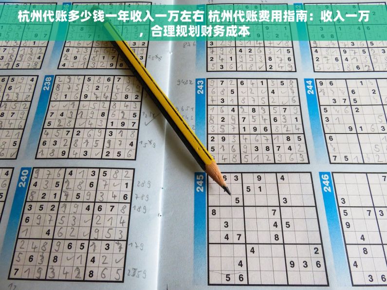 杭州代账多少钱一年收入一万左右 杭州代账费用指南：收入一万，合理规划财务成本
