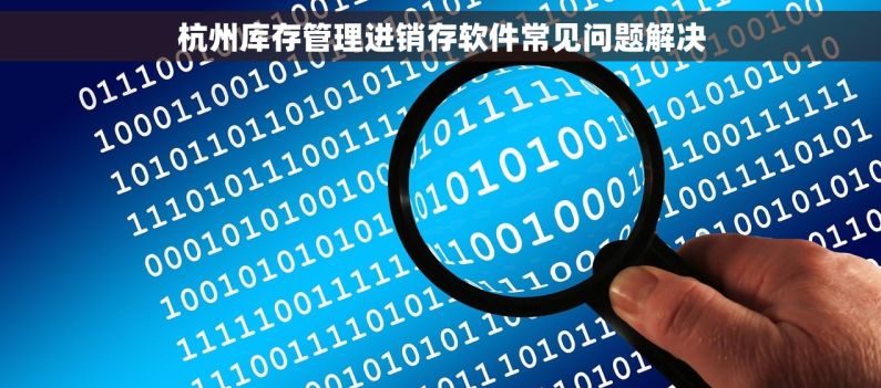 杭州库存管理进销存软件常见问题解决