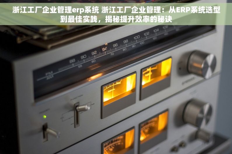 浙江工厂企业管理erp系统 浙江工厂企业管理：从ERP系统选型到最佳实践，揭秘提升效率的秘诀