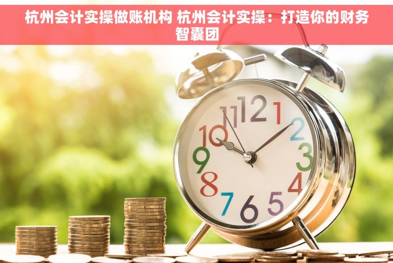 杭州会计实操做账机构 杭州会计实操：打造你的财务智囊团