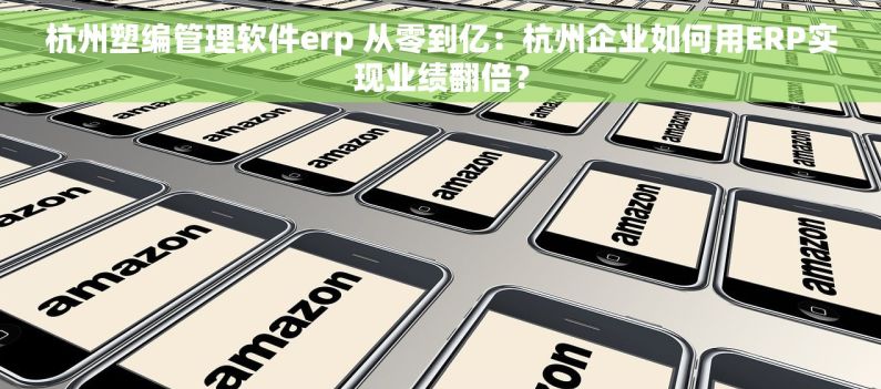 杭州塑编管理软件erp 从零到亿：杭州企业如何用ERP实现业绩翻倍？