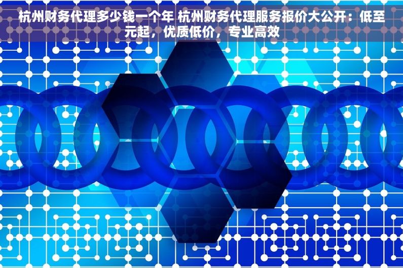 杭州财务代理多少钱一个年 杭州财务代理服务报价大公开：低至元起，优质低价，专业高效