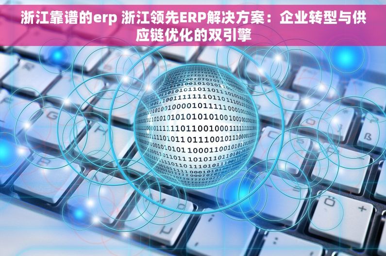 浙江靠谱的erp 浙江领先ERP解决方案：企业转型与供应链优化的双引擎