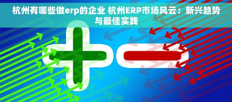杭州有哪些做erp的企业 杭州ERP市场风云：新兴趋势与最佳实践
