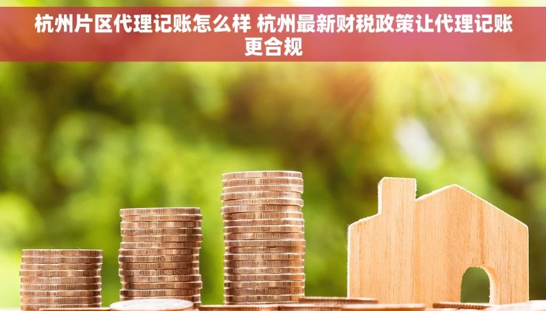 杭州片区代理记账怎么样 杭州最新财税政策让代理记账更合规
