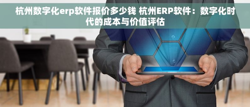 杭州数字化erp软件报价多少钱 杭州ERP软件：数字化时代的成本与价值评估