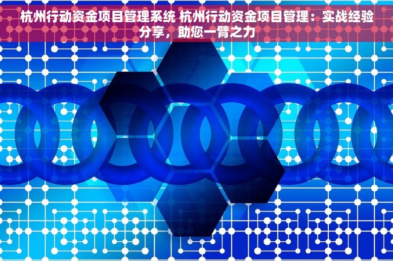 杭州行动资金项目管理系统 杭州行动资金项目管理：实战经验分享，助您一臂之力