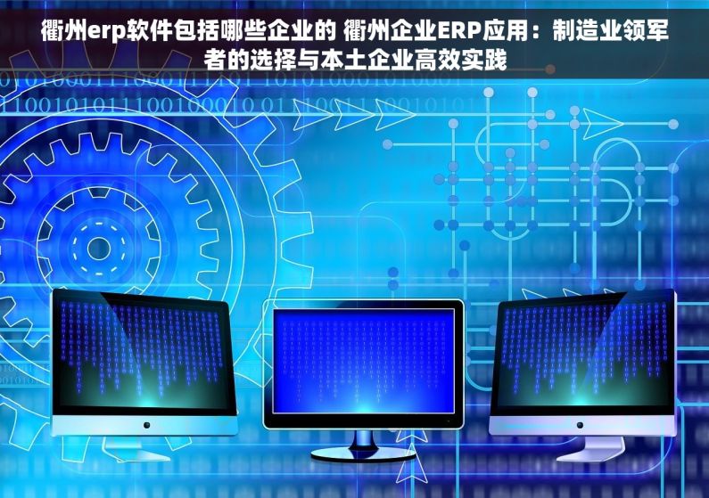 衢州erp软件包括哪些企业的 衢州企业ERP应用：制造业领军者的选择与本土企业高效实践