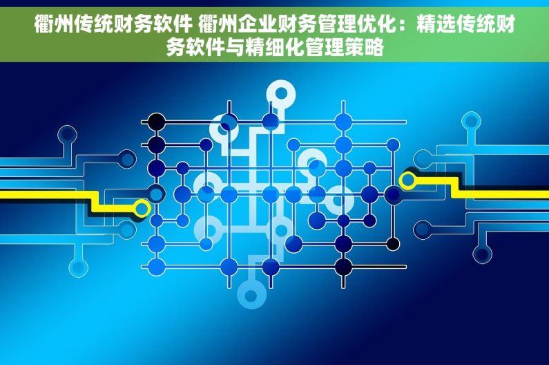 衢州传统财务软件 衢州企业财务管理优化：精选传统财务软件与精细化管理策略