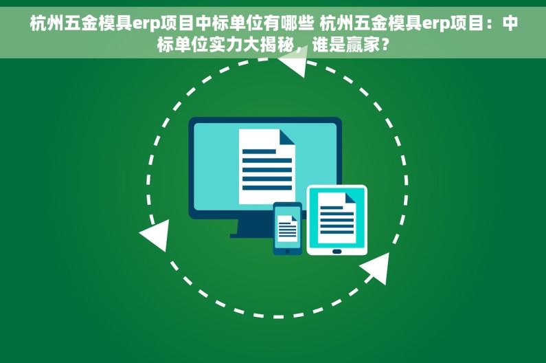 杭州五金模具erp项目中标单位有哪些 杭州五金模具erp项目：中标单位实力大揭秘，谁是赢家？