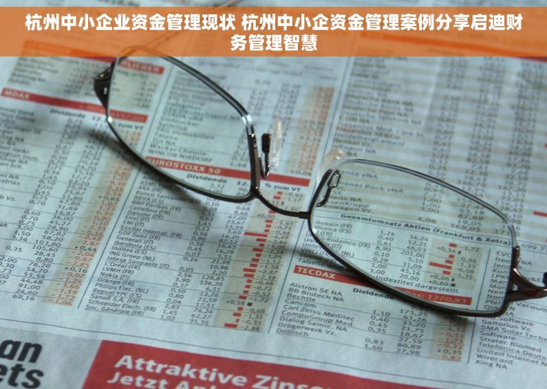 杭州中小企业资金管理现状 杭州中小企资金管理案例分享启迪财务管理智慧