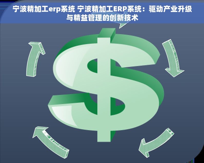 宁波精加工erp系统 宁波精加工ERP系统：驱动产业升级与精益管理的创新技术