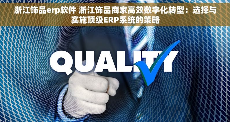 浙江饰品erp软件 浙江饰品商家高效数字化转型：选择与实施顶级ERP系统的策略