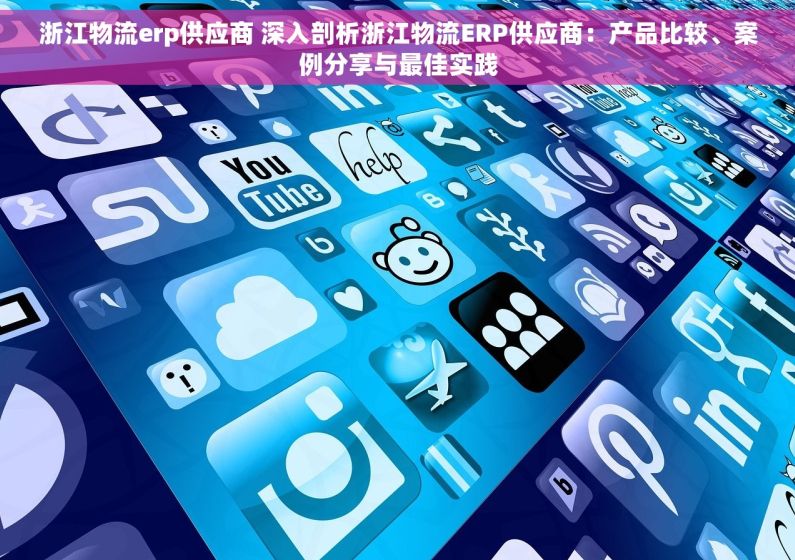 浙江物流erp供应商 深入剖析浙江物流ERP供应商：产品比较、案例分享与最佳实践
