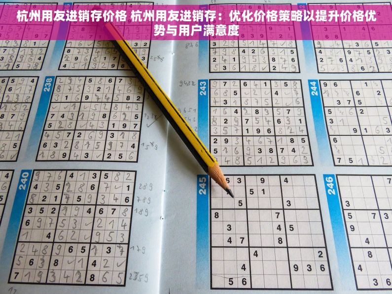 杭州用友进销存价格 杭州用友进销存：优化价格策略以提升价格优势与用户满意度