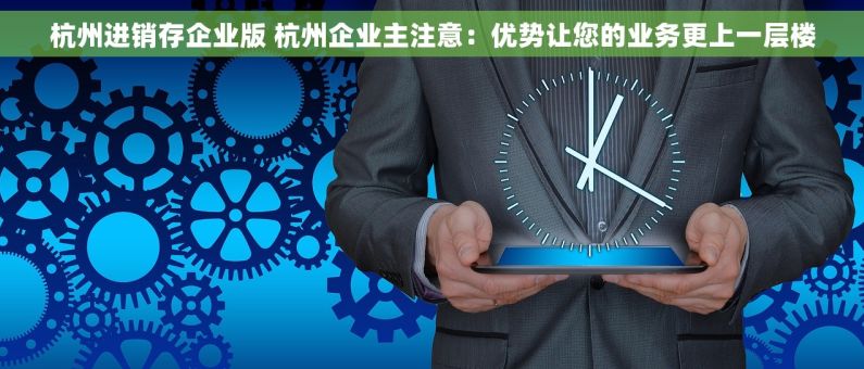 杭州进销存企业版 杭州企业主注意：优势让您的业务更上一层楼