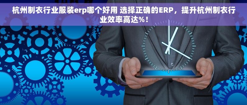 杭州制衣行业服装erp哪个好用 选择正确的ERP，提升杭州制衣行业效率高达%！