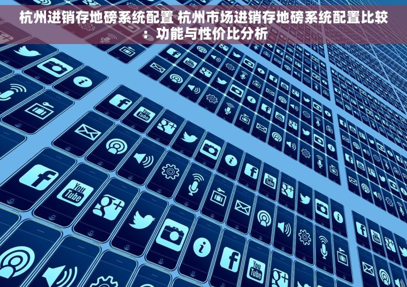 杭州进销存地磅系统配置 杭州市场进销存地磅系统配置比较：功能与性价比分析