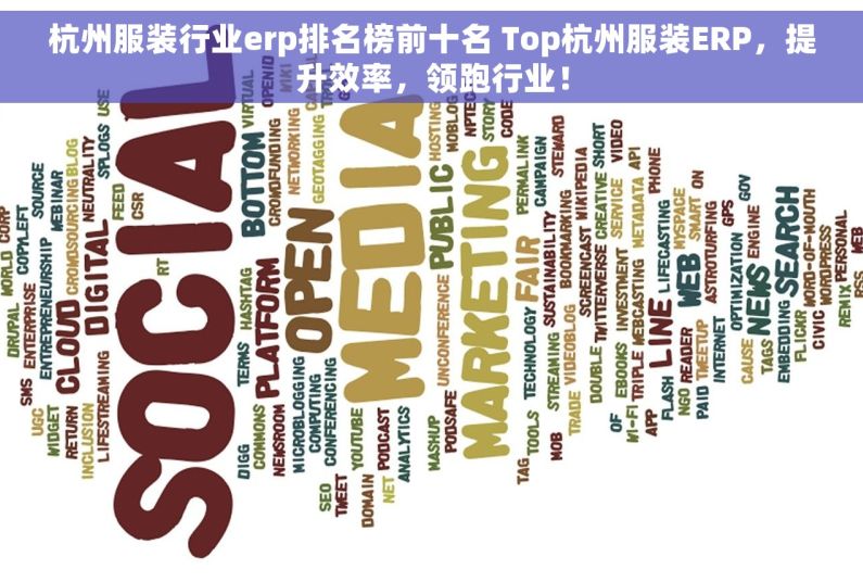 杭州服装行业erp排名榜前十名 Top杭州服装ERP，提升效率，领跑行业！