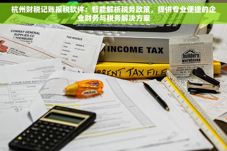 杭州财税记账报税软件：智能解析税务政策，提供专业便捷的企业财务与税务解决方案