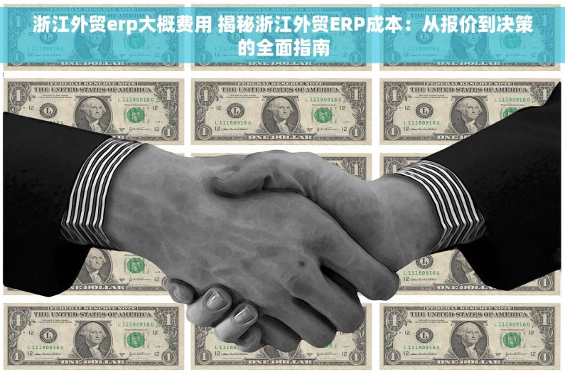 浙江外贸erp大概费用 揭秘浙江外贸ERP成本：从报价到决策的全面指南