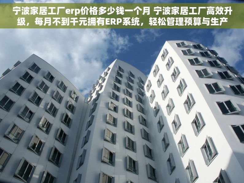 宁波家居工厂erp价格多少钱一个月 宁波家居工厂高效升级，每月不到千元拥有ERP系统，轻松管理预算与生产