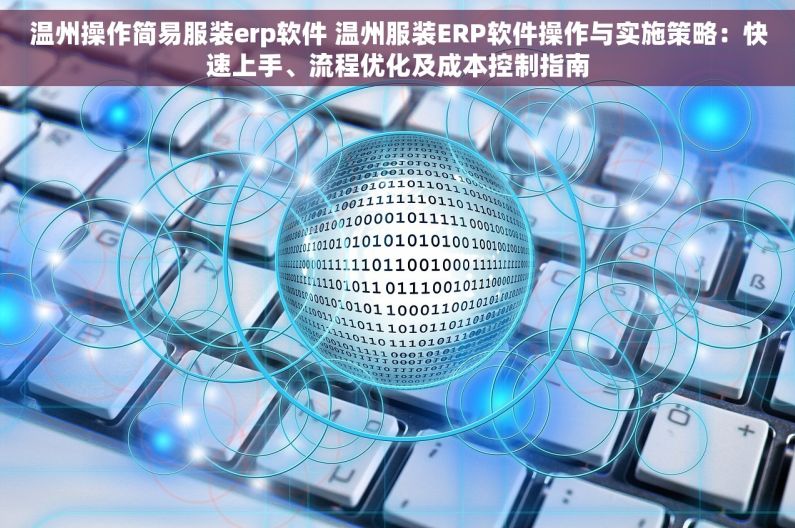 温州操作简易服装erp软件 温州服装ERP软件操作与实施策略：快速上手、流程优化及成本控制指南