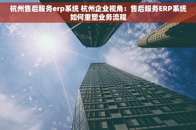 杭州售后服务erp系统 杭州企业视角：售后服务ERP系统如何重塑业务流程