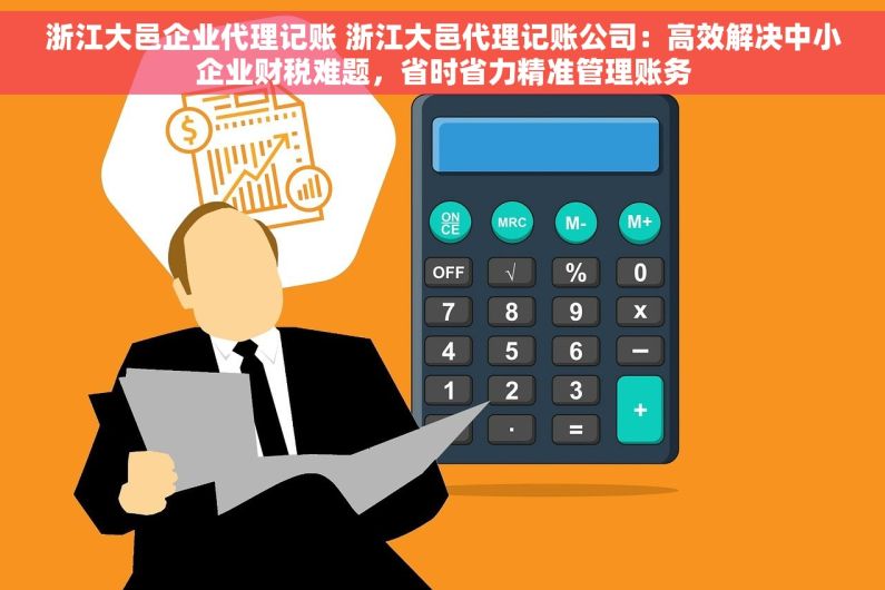 浙江大邑企业代理记账 浙江大邑代理记账公司：高效解决中小企业财税难题，省时省力精准管理账务