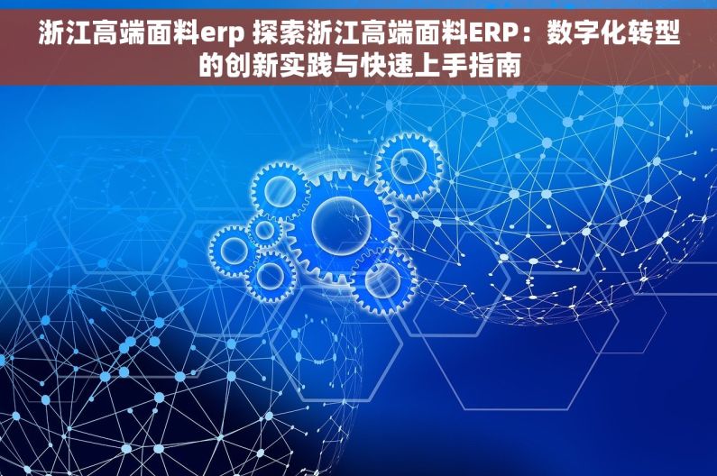 浙江高端面料erp 探索浙江高端面料ERP：数字化转型的创新实践与快速上手指南