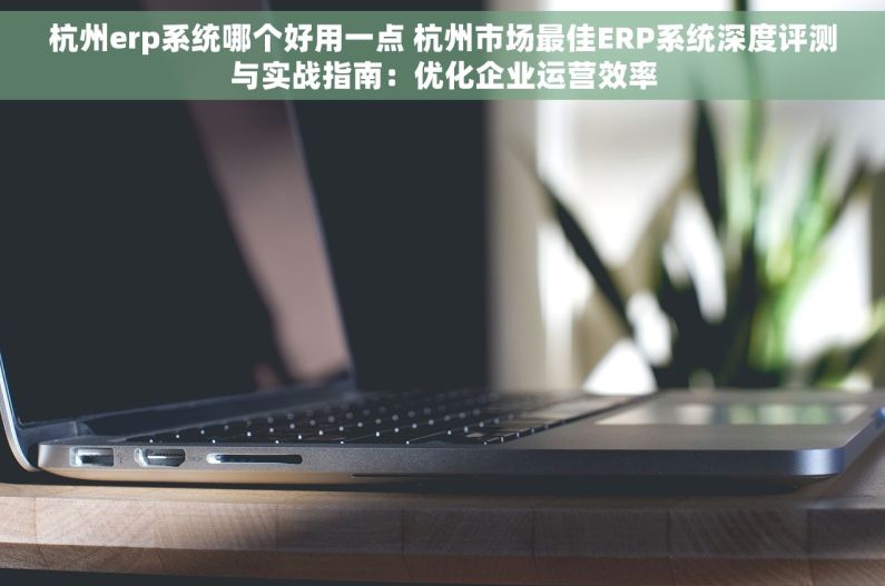 杭州erp系统哪个好用一点 杭州市场最佳ERP系统深度评测与实战指南：优化企业运营效率