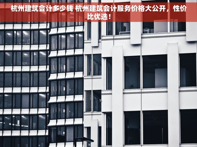 杭州建筑会计多少钱 杭州建筑会计服务价格大公开，性价比优选！