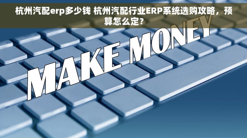 杭州汽配erp多少钱 杭州汽配行业ERP系统选购攻略，预算怎么定？