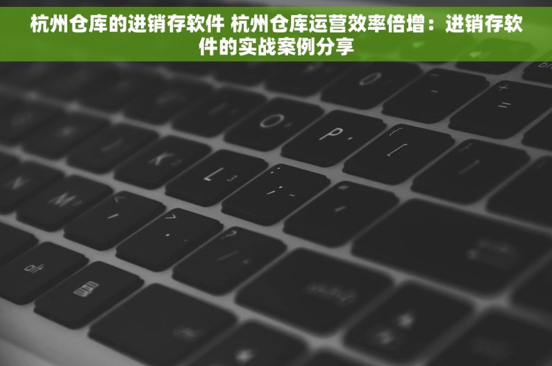 杭州仓库的进销存软件 杭州仓库运营效率倍增：进销存软件的实战案例分享