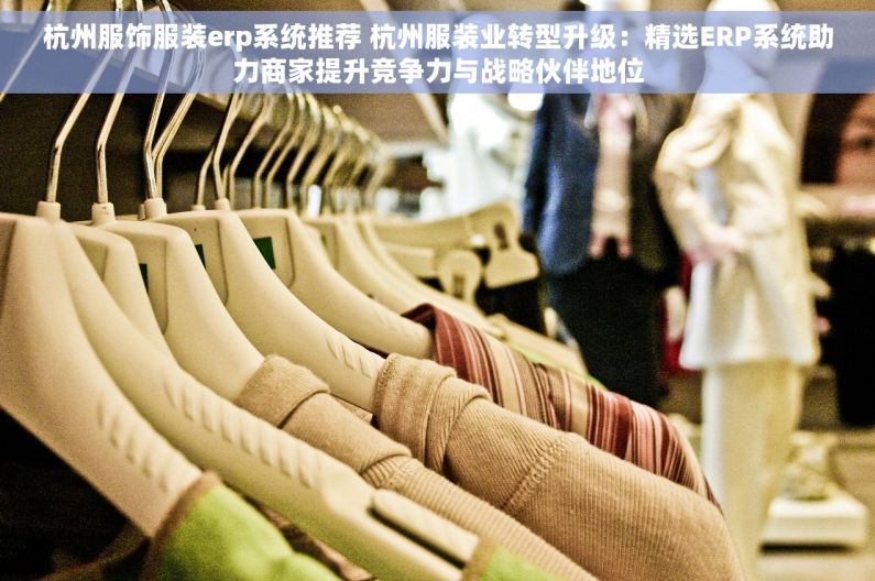 杭州服饰服装erp系统推荐 杭州服装业转型升级：精选ERP系统助力商家提升竞争力与战略伙伴地位