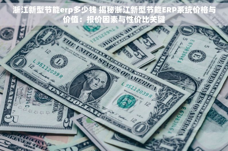 浙江新型节能erp多少钱 揭秘浙江新型节能ERP系统价格与价值：报价因素与性价比关键