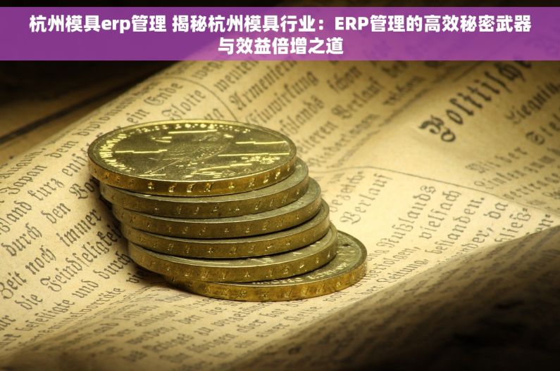 杭州模具erp管理 揭秘杭州模具行业：ERP管理的高效秘密武器与效益倍增之道