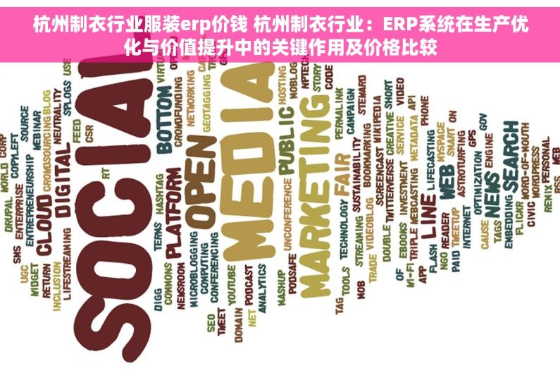 杭州制衣行业服装erp价钱 杭州制衣行业：ERP系统在生产优化与价值提升中的关键作用及价格比较