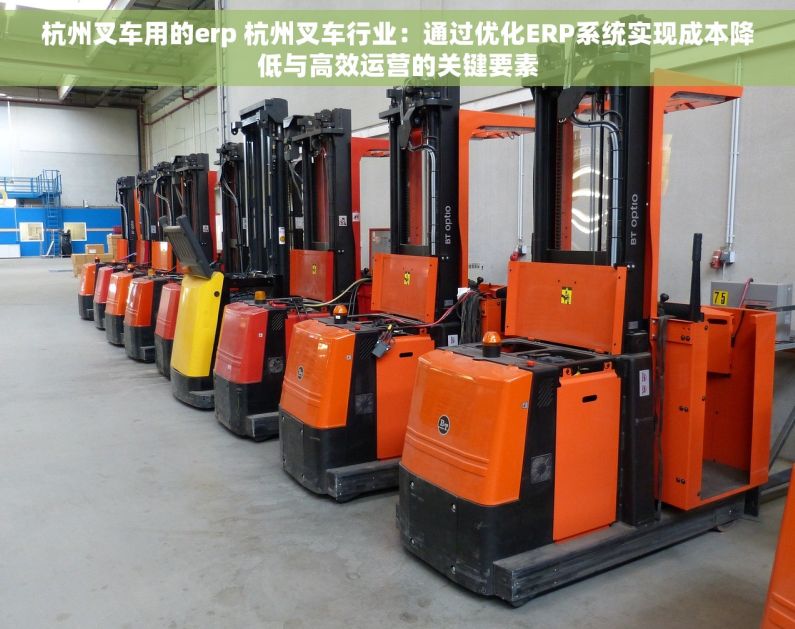 杭州叉车用的erp 杭州叉车行业：通过优化ERP系统实现成本降低与高效运营的关键要素
