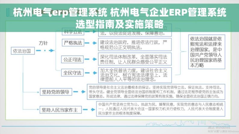 杭州电气erp管理系统 杭州电气企业ERP管理系统选型指南及实施策略