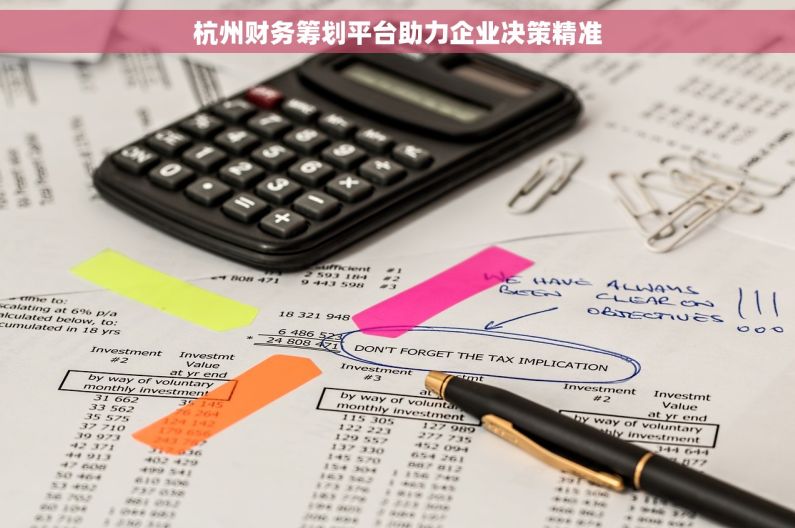 杭州财务筹划平台助力企业决策精准